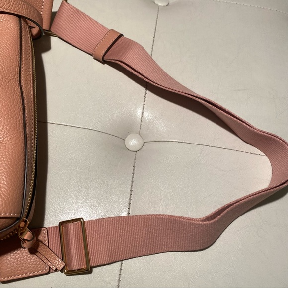 Tory Burch Thea Mini Web Satchel Pink Moon - Picture 15 of 17